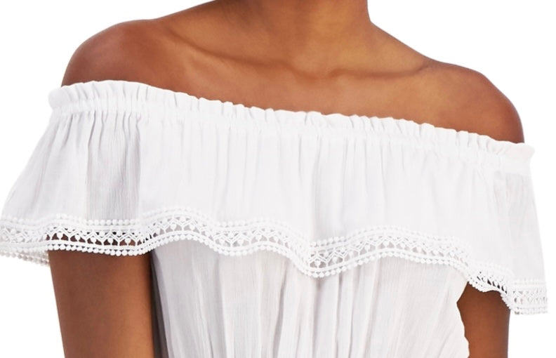 Junior's Shoulderless Cover Up Romper
