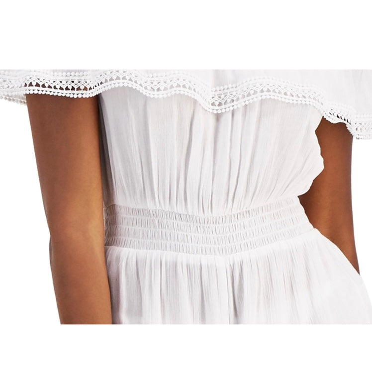 Junior's Shoulderless Cover Up Romper