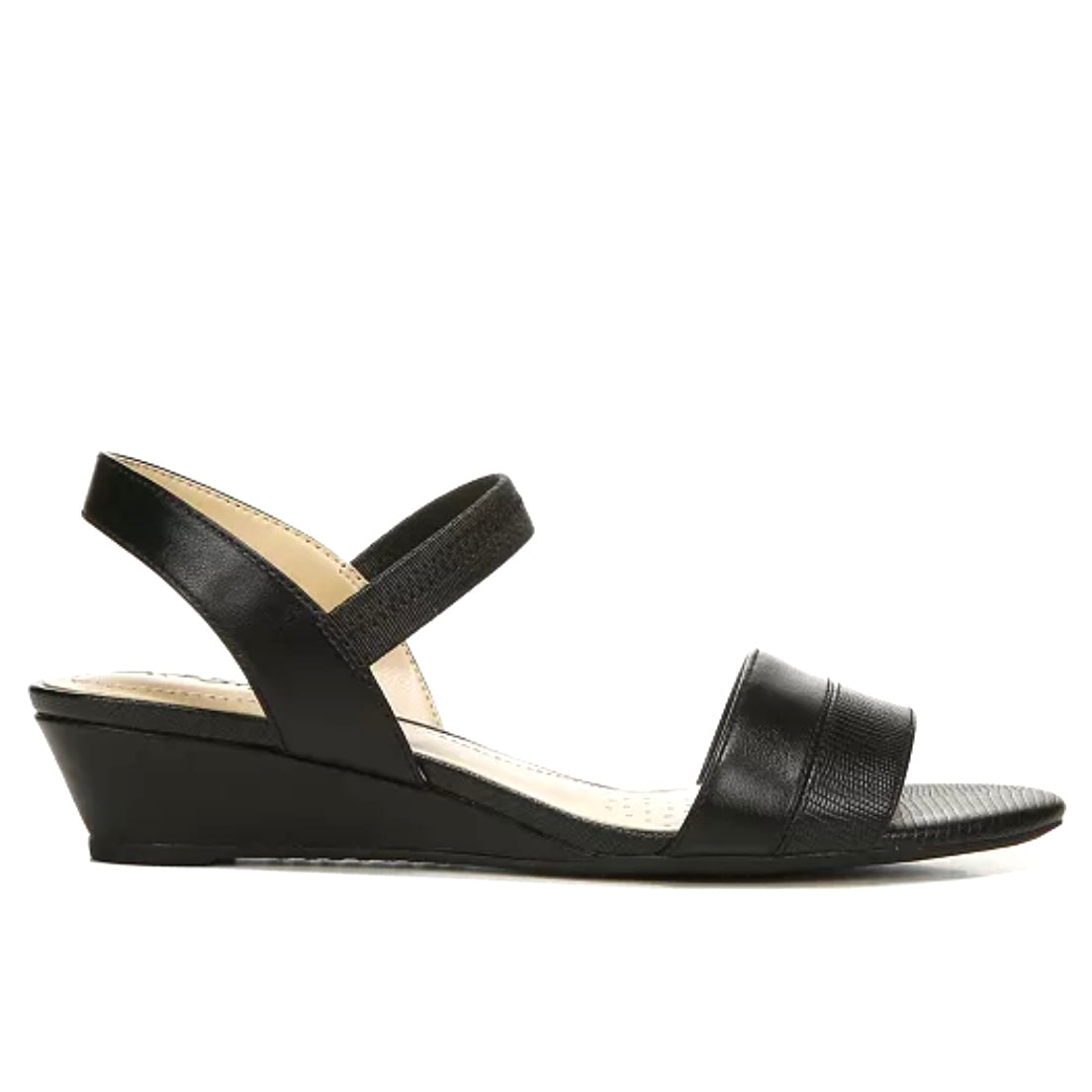 YUMA Wedge Sandals Black Women's Shoes