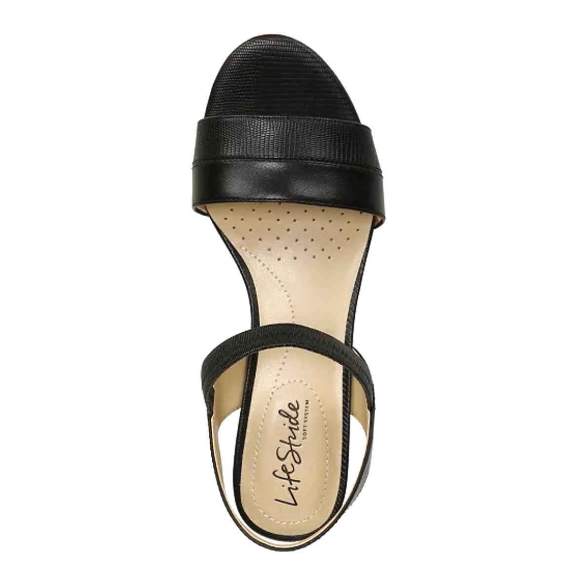 YUMA Wedge Sandals Black Women's Shoes