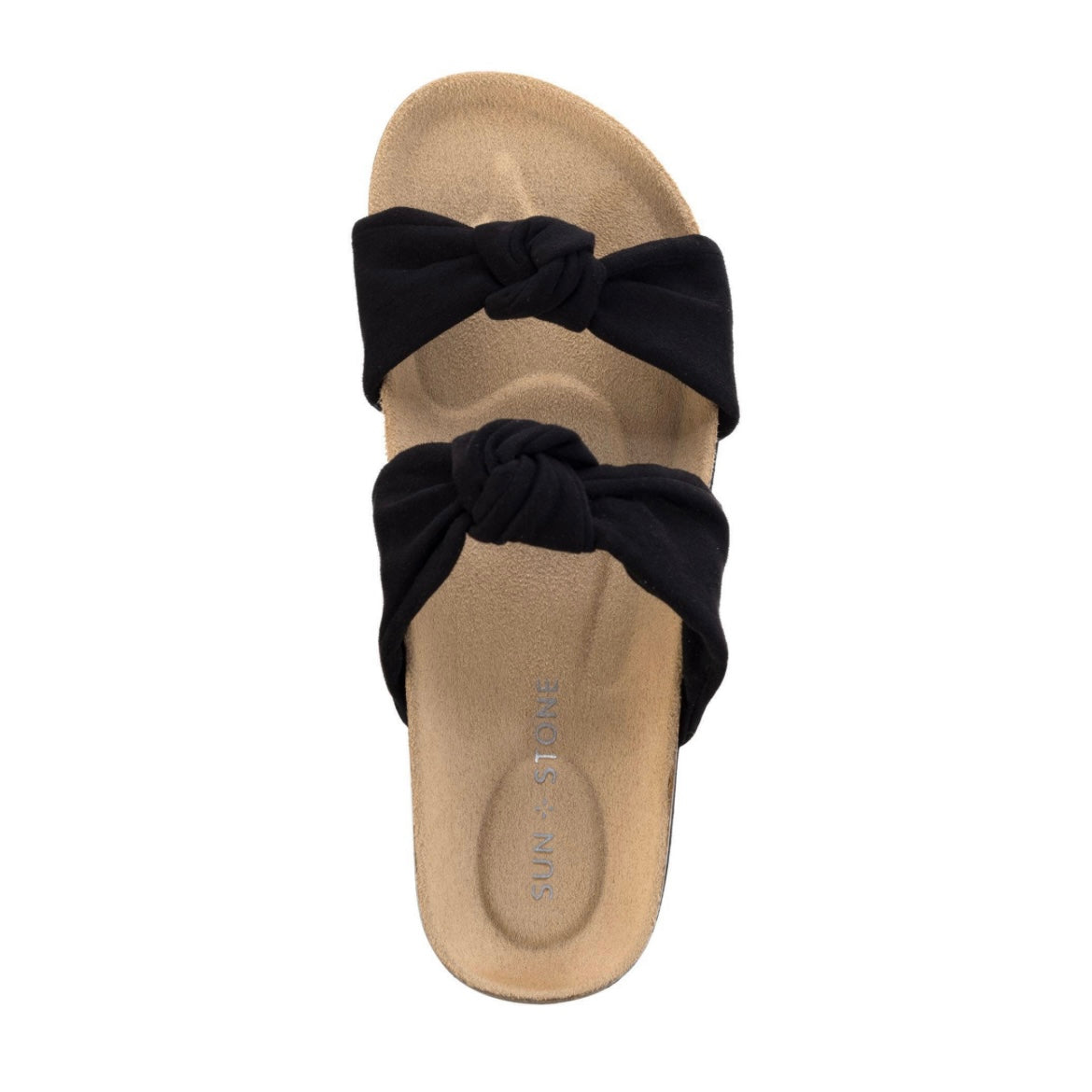 ASTRID Knotted Sandals Black Flats Women's Shoes