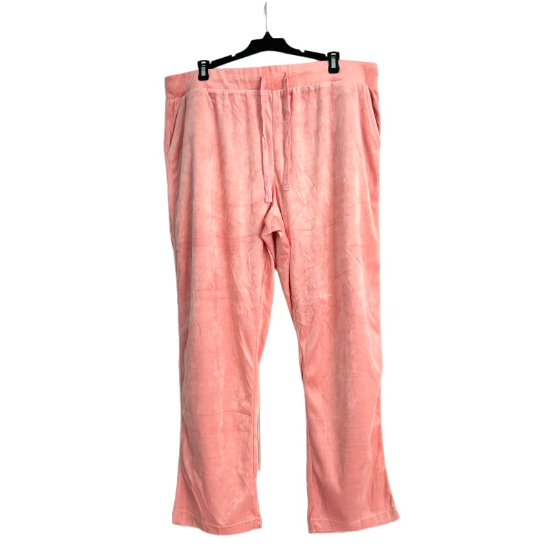 Women's Plus Size Drawstring Waist Straight Leg Velour Sweatpants