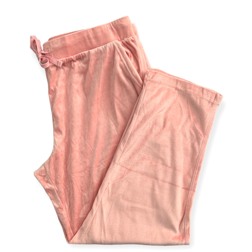 Women's Plus Size Drawstring Waist Straight Leg Velour Sweatpants