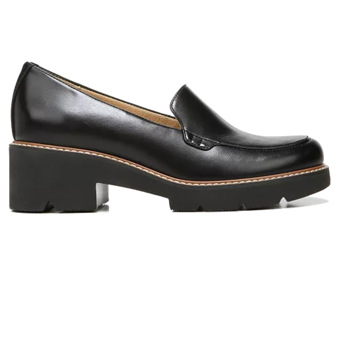 CABARET Lug Sole Loafers Black