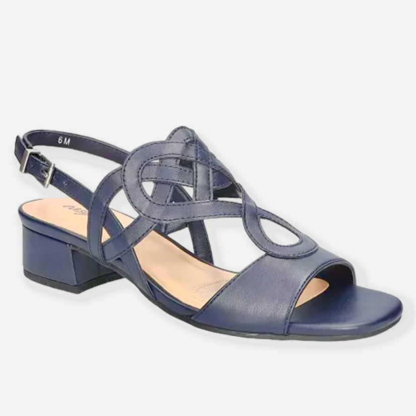 CATRIN Women's Heeled Sandals Size. 8.5 Navy