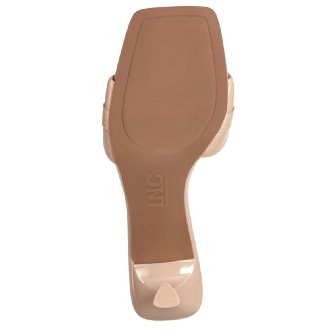 JEMYA Square Toe Kitten Heel Slide Sandals