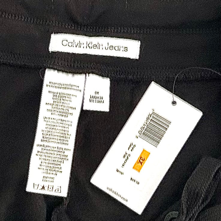 Women's Fleece drawstring waist Jogger Black Plus Size 3X