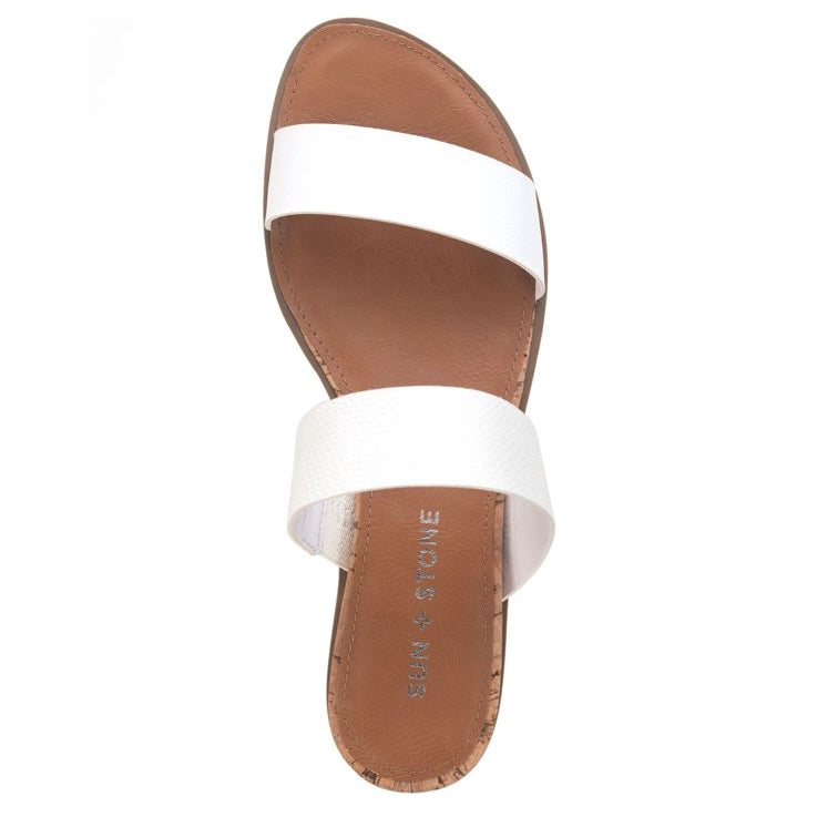 EASTEN Flats Double Band Slide Sandals
