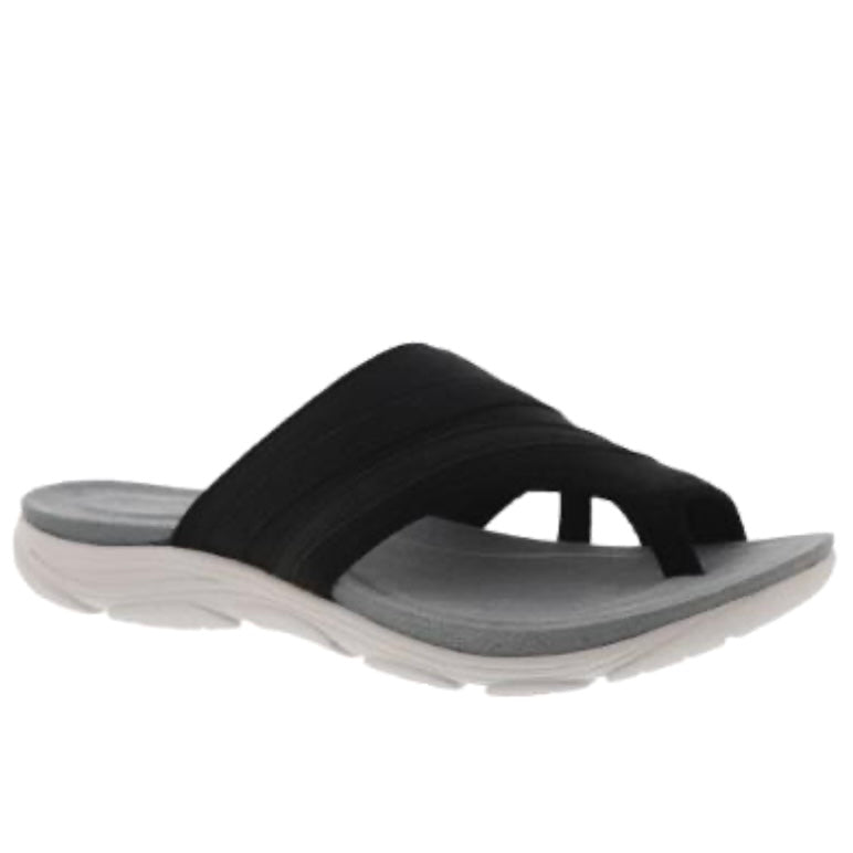 LOLA Casual Ring Toe Flats Sandals Black Women's Shoes