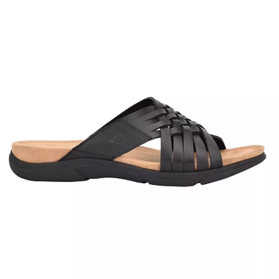 MEADOW Black Sandals Slip On Women's Shoes