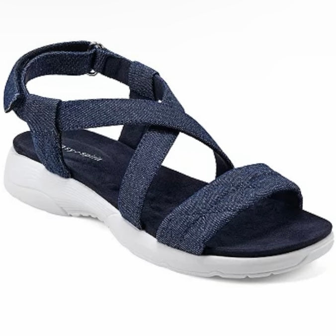 TREASUR7 Women's CrissCross Strap Flat Sandals