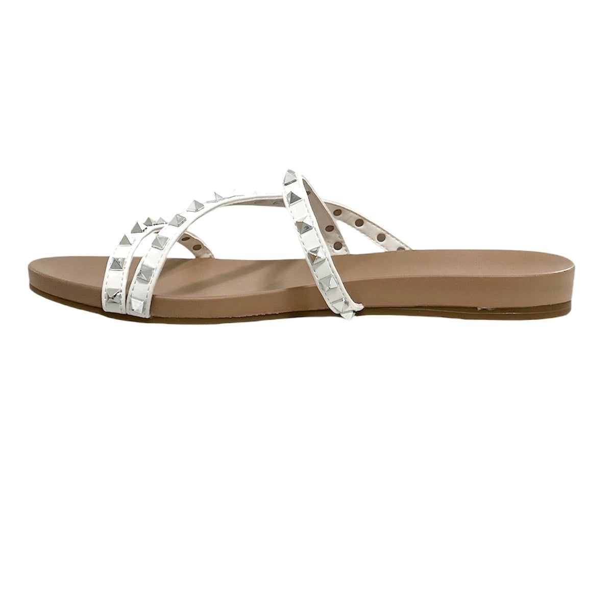 CANDY Studded Strappy Flats Slide Sandals
