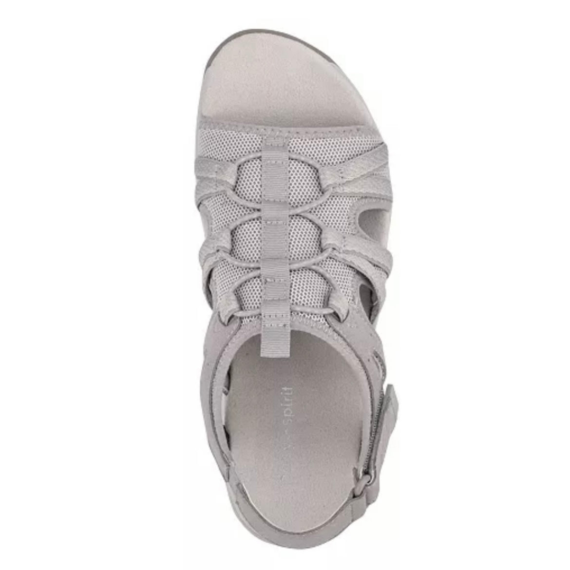 SPARK Open Toe Casual Flats Sandals Gray Women's Shoes