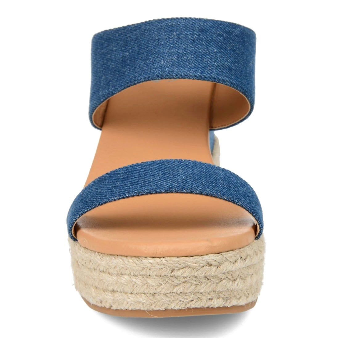 ALISSA Espadrille Wedge Slide Denim Sandals Women's Shoes