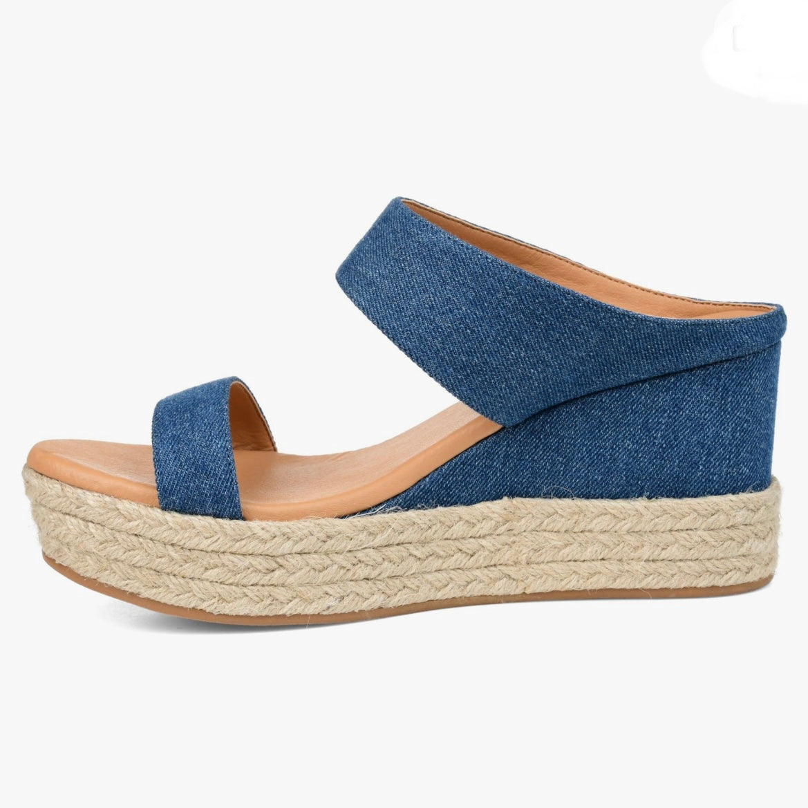 ALISSA Espadrille Wedge Slide Denim Sandals Women's Shoes