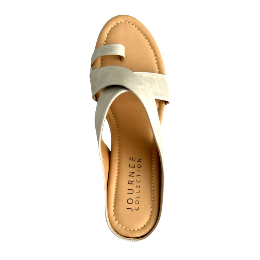 RAYNA Wedge Sandals Slip On Women's Shoes Stone