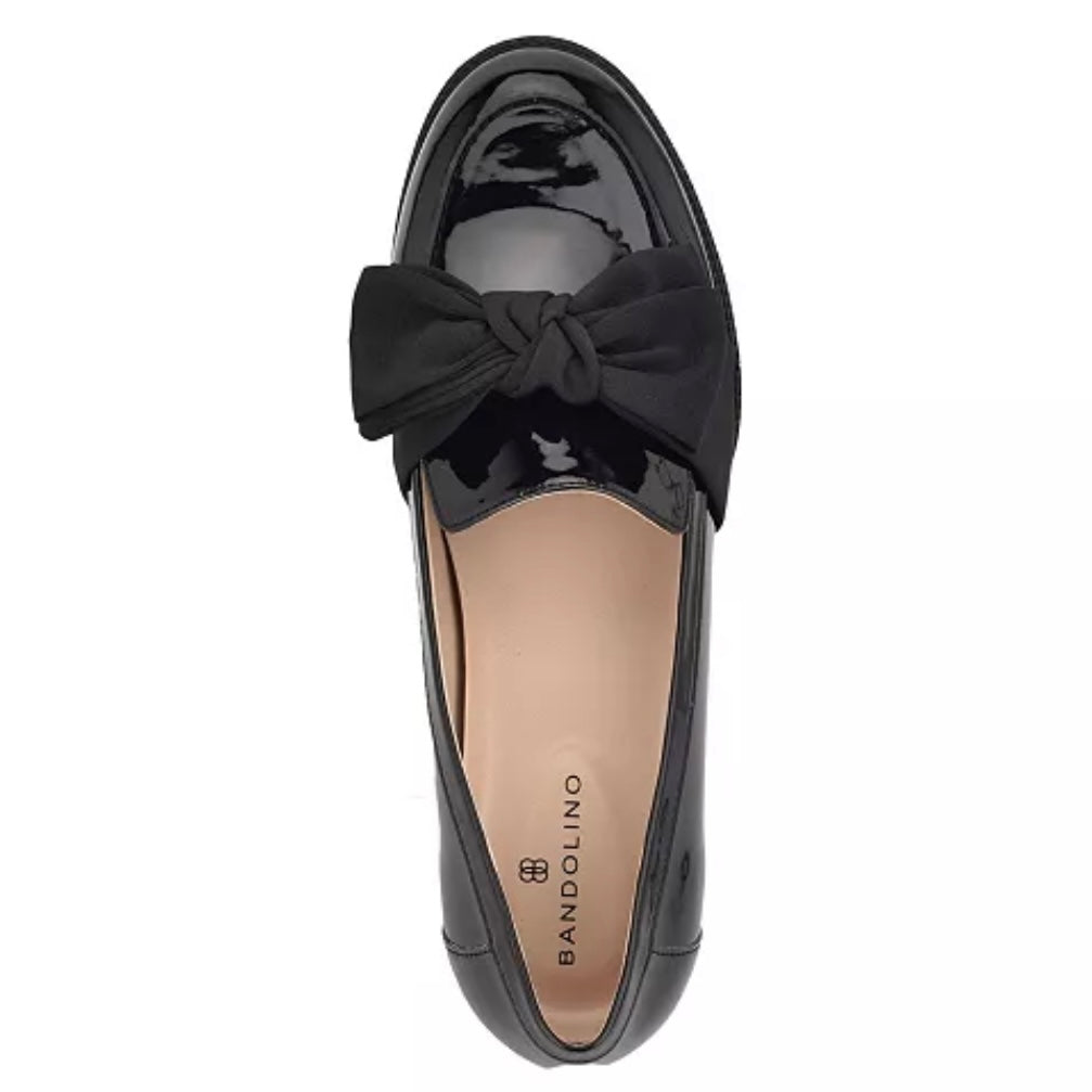 LINDIO Women's Bow Detail Flats Block Heel Loafers
