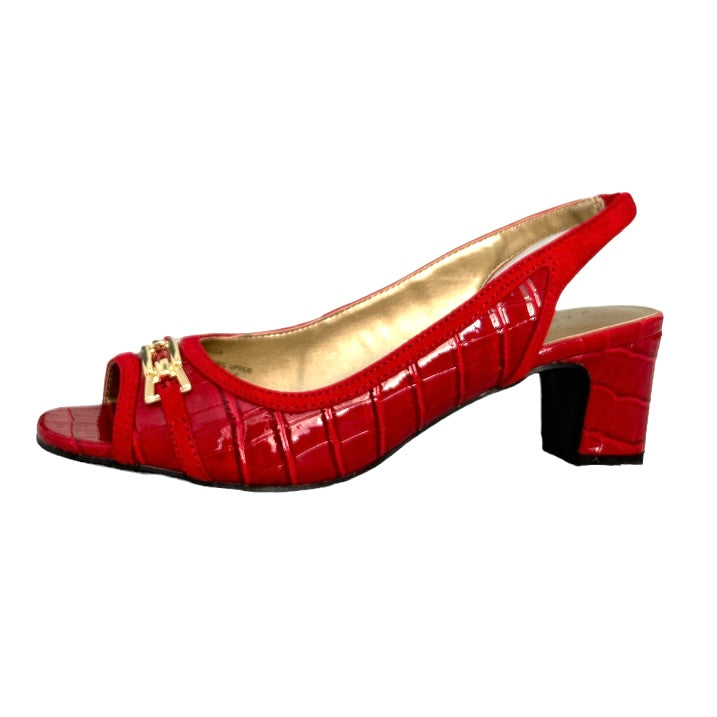 JERRICCA Slingback Block Heels Dress Sandals