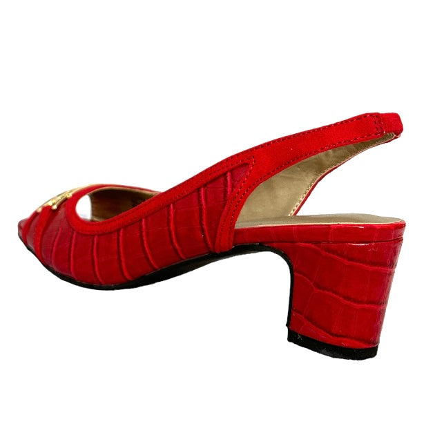 JERRICCA Slingback Block Heels Dress Sandals