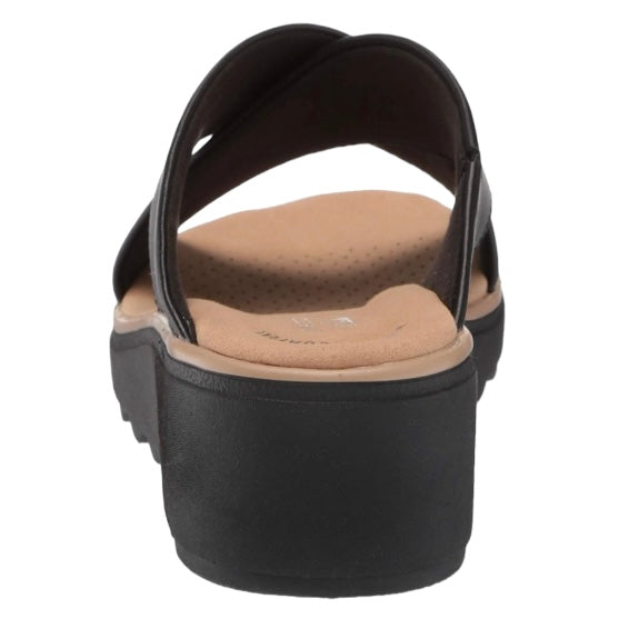 Women's JILLIAN GEM Crisscross Slip-On Wedge Sandals Black