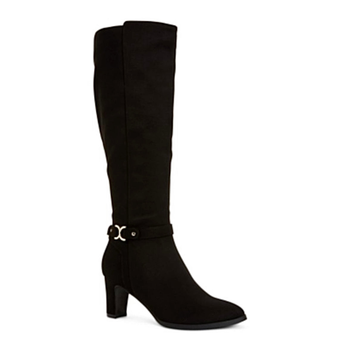 PALMAA Women's Dress Boots Black Block Heel