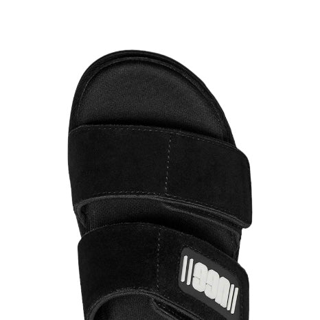 GREER Suede Platform Slides Black Women's Shoes