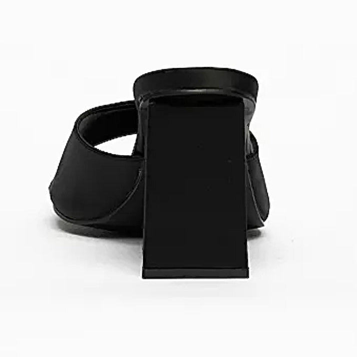Women's JENNIFER Block Heels Mule Sandals Black