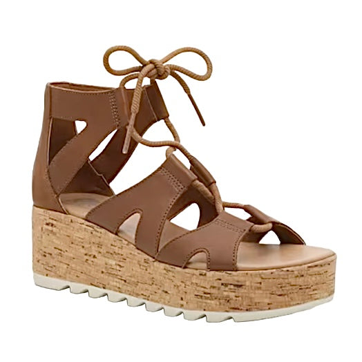 CAMERON Platform Lace Wedge Sandals