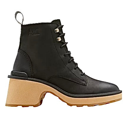 HI-LINE Heel Lace Boots Black Women's Shoes