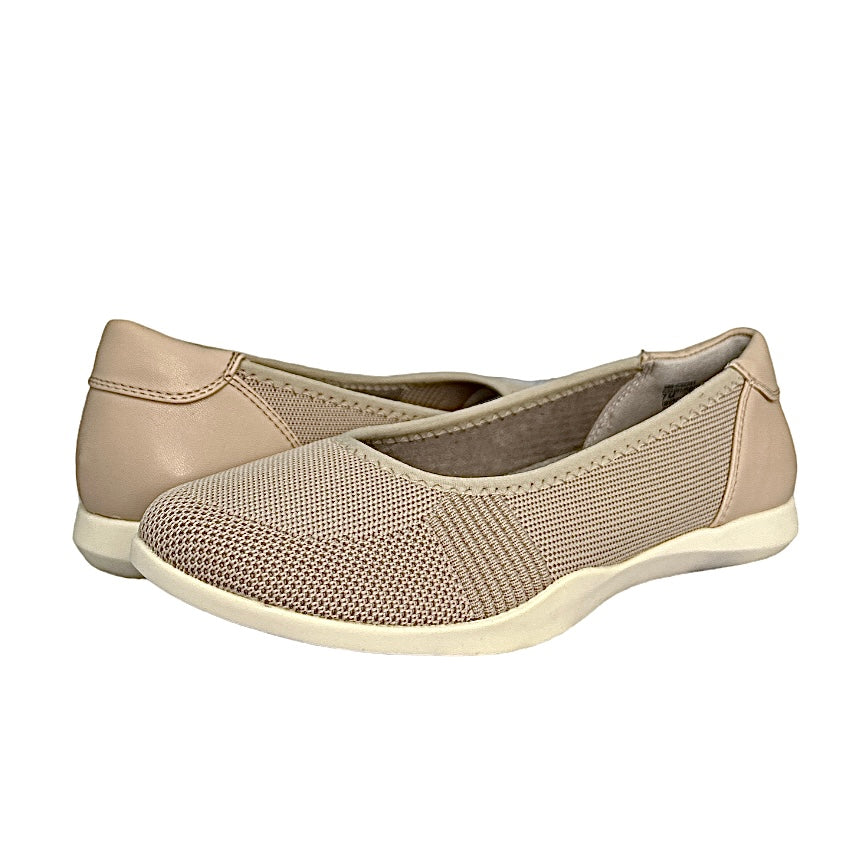 PAVLINA Women's Taupe Knit Ballerina Flats
