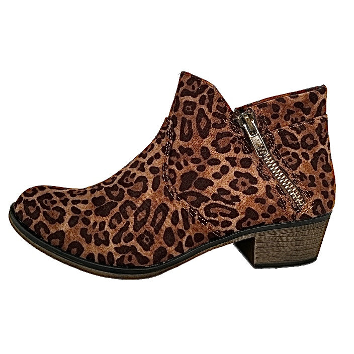 ABBY Women's Heel Boot Double Zip Booties