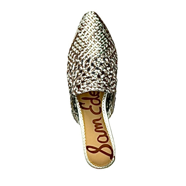 CLARA Woven Silver Pewter Mules Women's Shoes