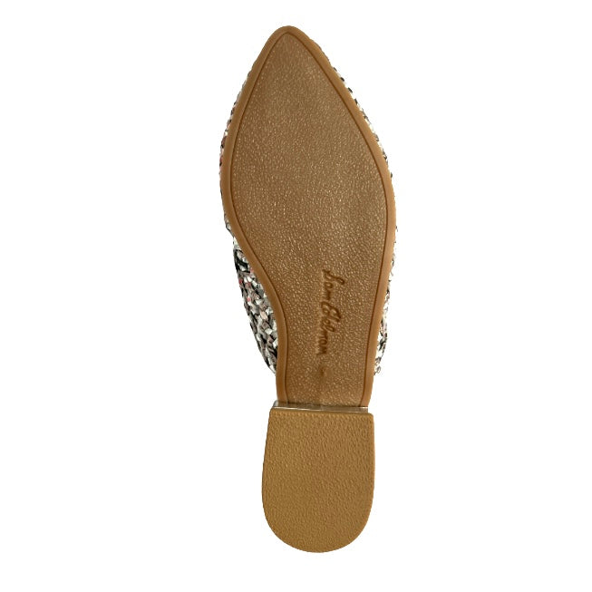 CLARA Woven Silver Pewter Mules Women's Shoes