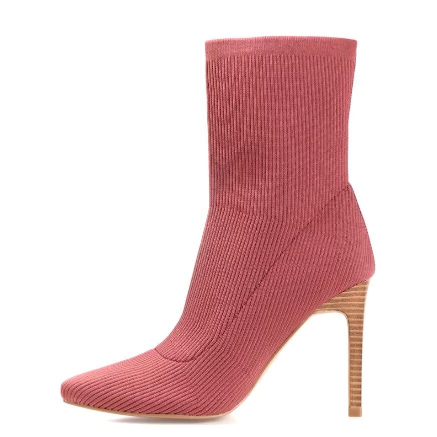 ELISSA Heeled Stretch Ankle Sock Boots
