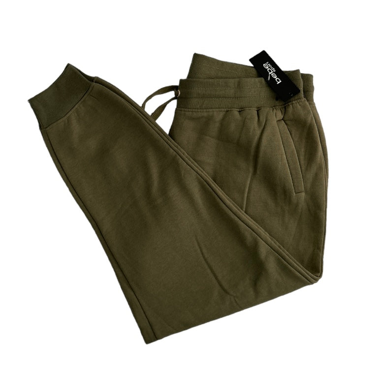 Women's Fleece Plus Size Drawstring Waist Olive Jogger