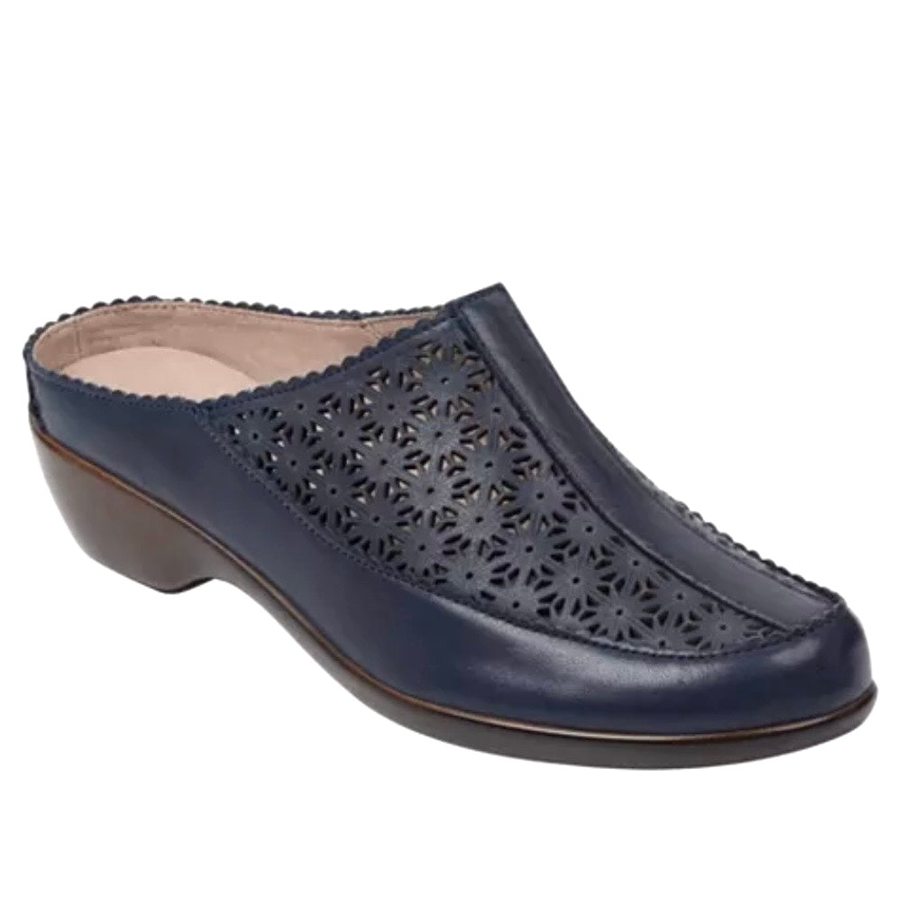 DUSK Women's Leather Slip On Casual Mules