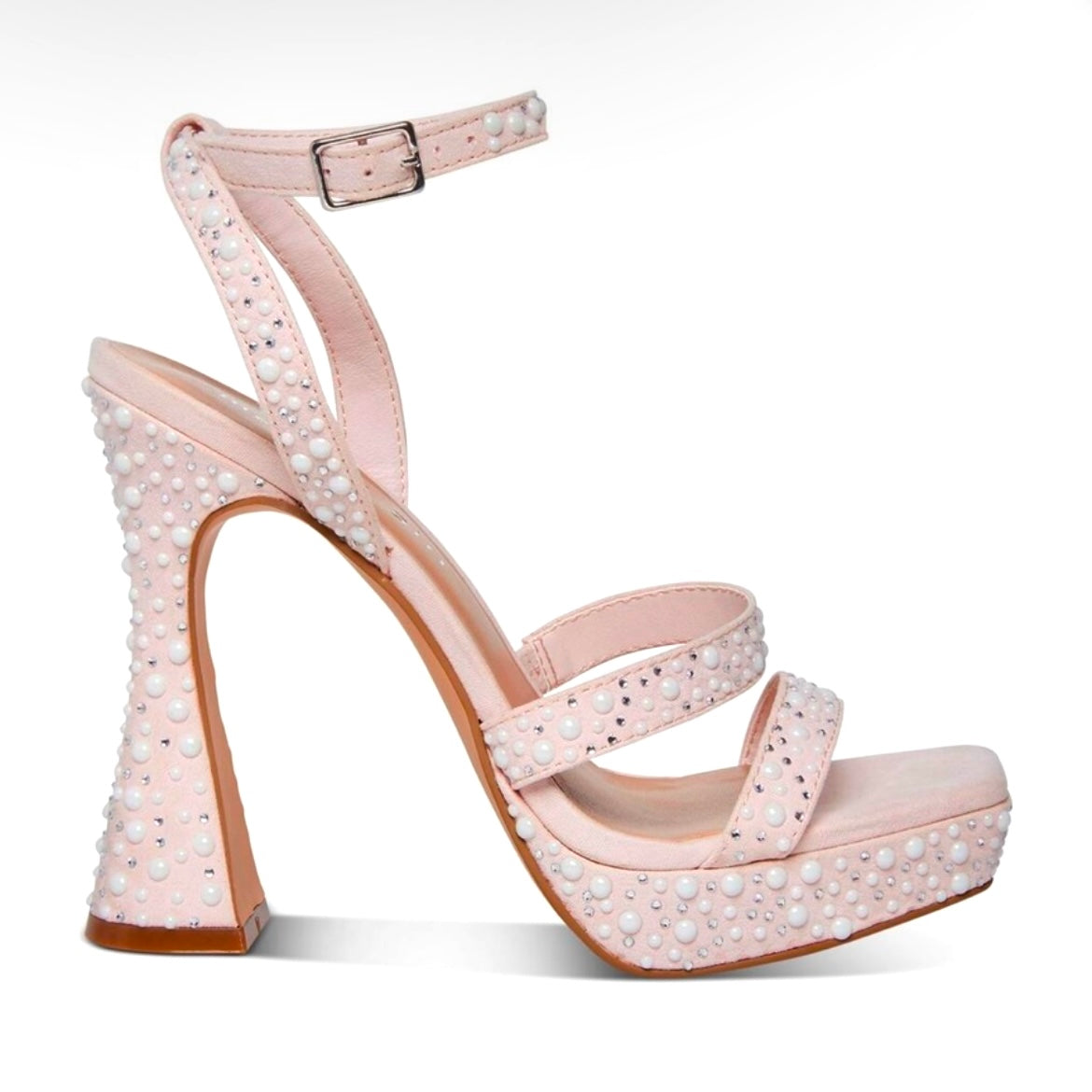 ZANEE Women's Platform Heel Ankle Strap Sandals