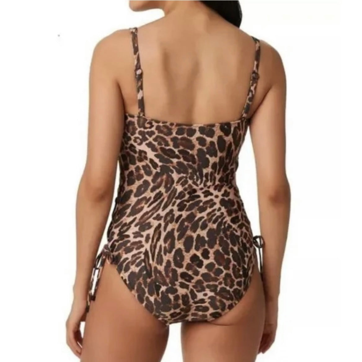 Beach Cheetah Lace-Up Animal Print Size M Swimsuit Women's Swimwear