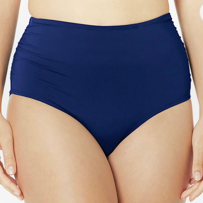 High-Waist Bikini Bottoms Full Coverage Women's Swimwear