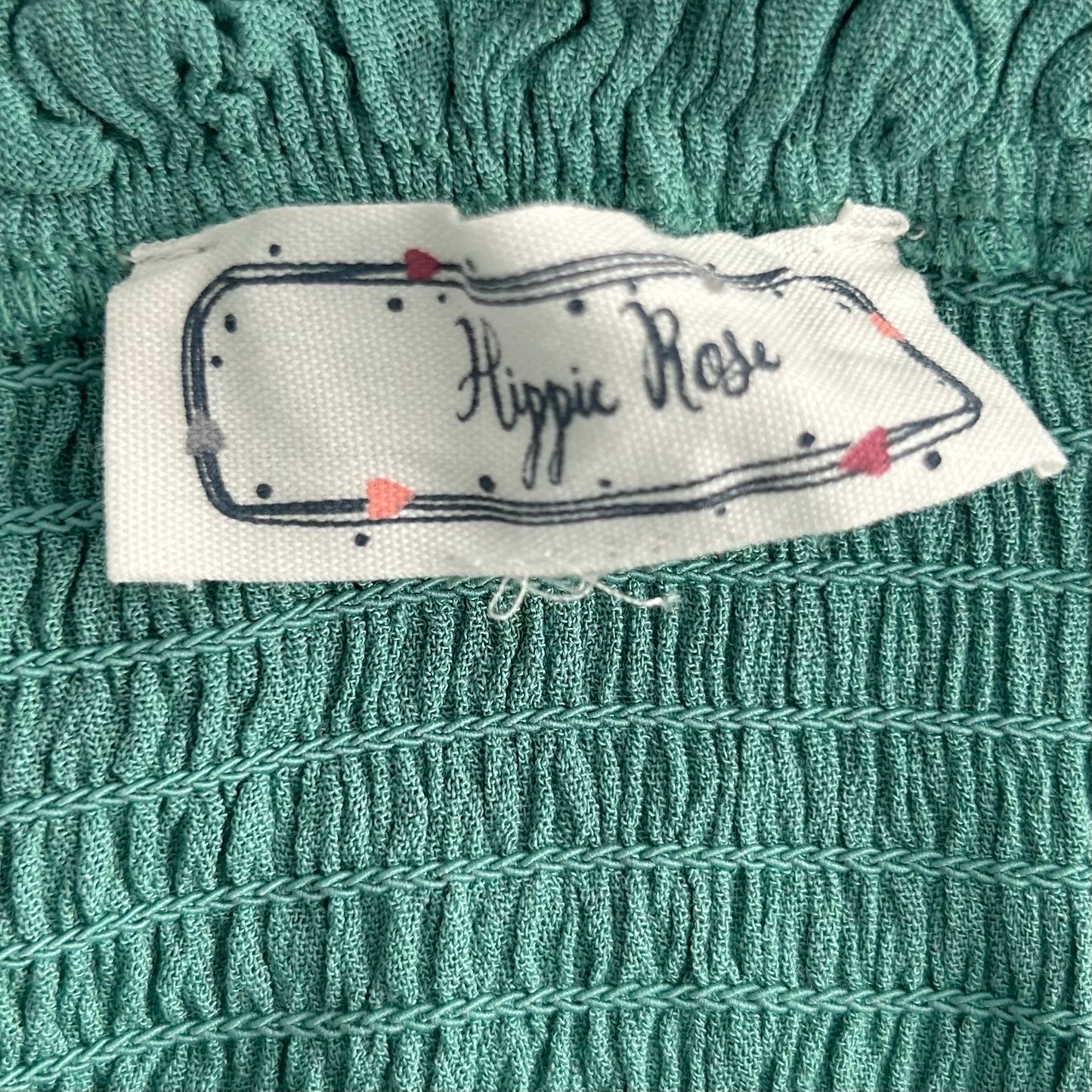 Junior's Smocked Tiered Dress Jade Green