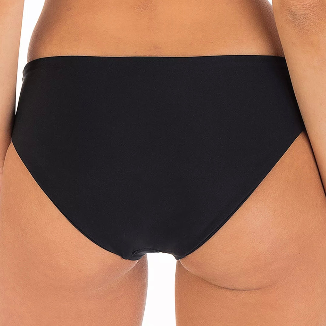 Solid Black Bikini Bottoms Size L Women's Swimwear