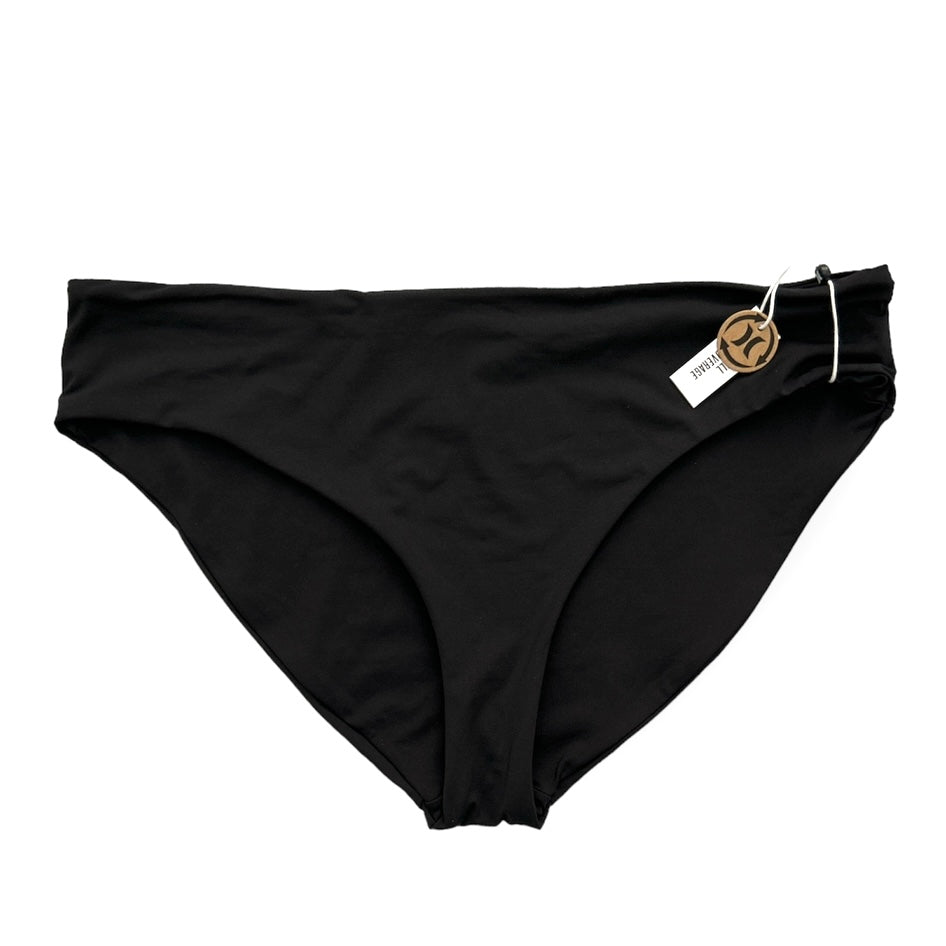 Solid Black Bikini Bottoms Size L Women's Swimwear