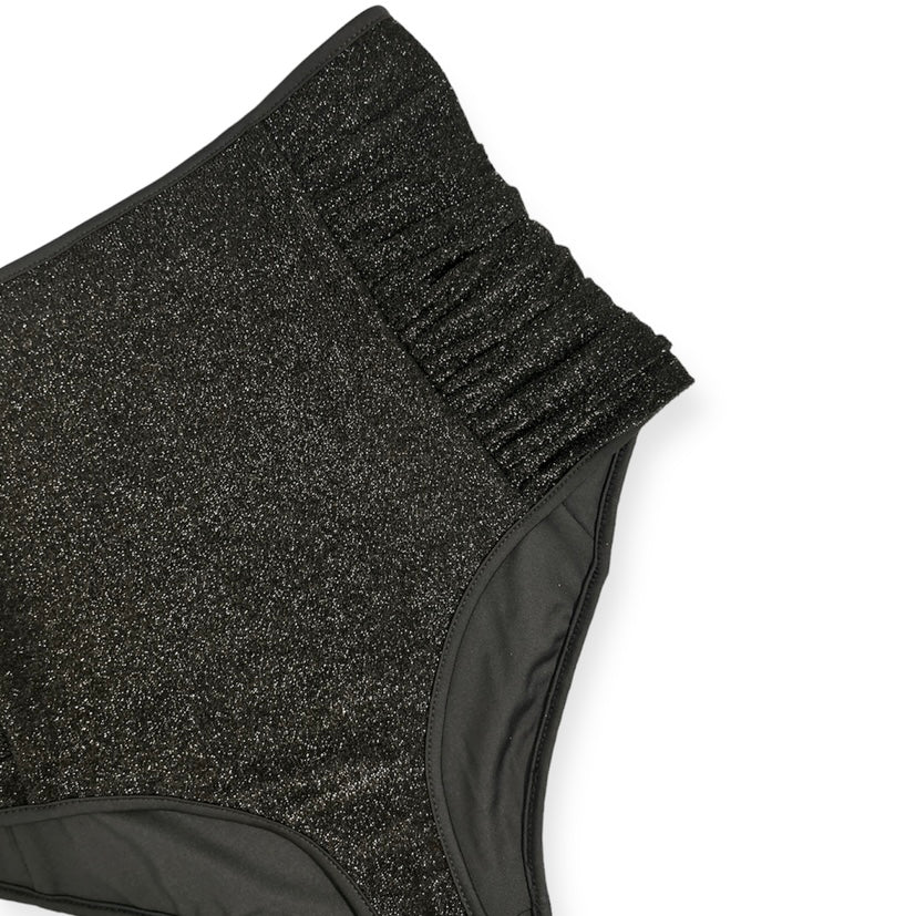 Black Shell Collector High Waist Bikini Bottom Size M Women's Swimwear