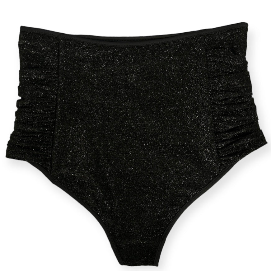 Black Shell Collector High Waist Bikini Bottom Size M Women's Swimwear
