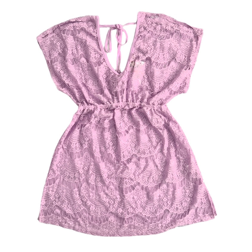 Women's Lace Cold-Shoulder Swim Cover-Up