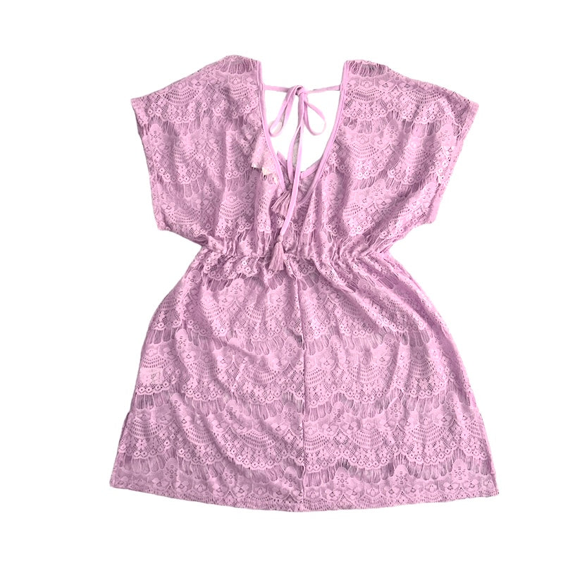 Women's Lace Cold-Shoulder Swim Cover-Up