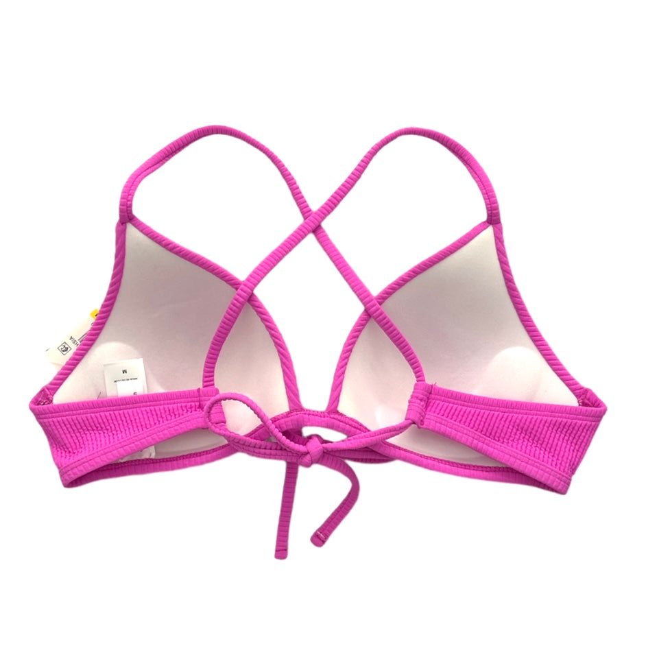 Molded-Cup Push Up Triangle Bikini Top Fuchsia Size M Women's Swimwear