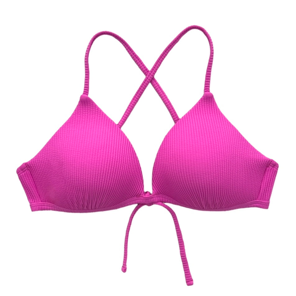 Molded-Cup Push Up Triangle Bikini Top Fuchsia Size M Women's Swimwear