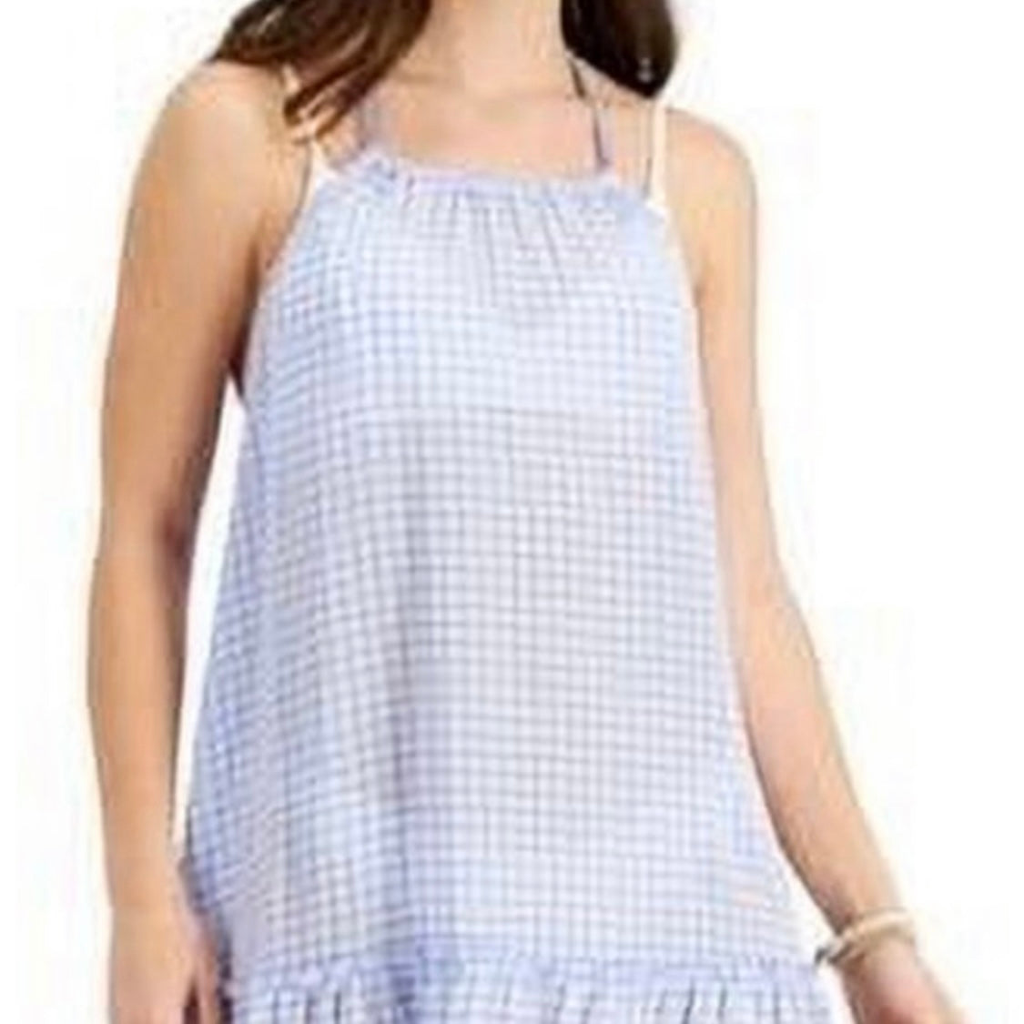 High-Neck Tiered Dress Swimsuit Junior's Cover-Up