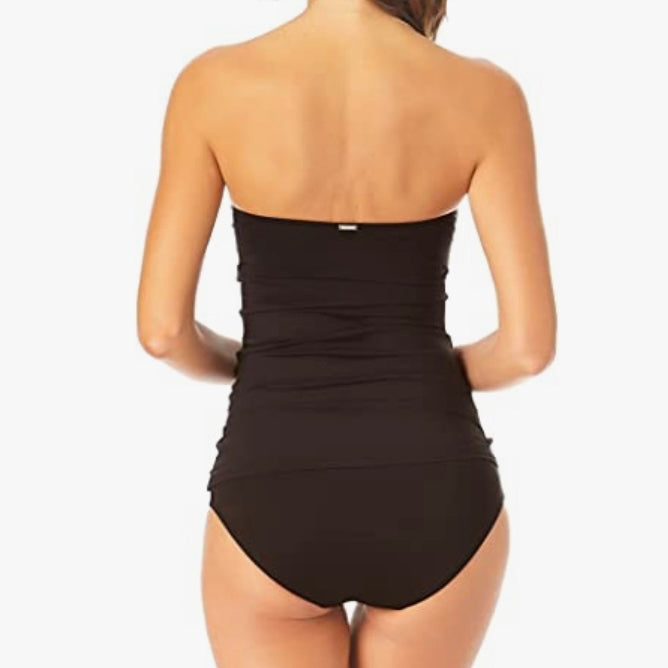 Twist-Front Ruched Tankini Swim Top Women's Swimwear